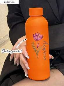 1件客製化雙層不鏽鋼咖啡杯/汽水瓶，運動保溫水杯，500ml/17oz 個性化姓名保溫杯，多色可選，適合開學、節日與生日禮物 - 彩色 - 查看 3