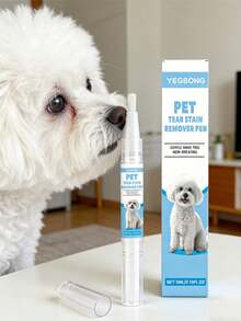 Cat & Dog Tear Stain Remover Pen, Gentle Cleaning Solution To Remove Eye & Mouth Tear Stains, Easy-Grip Face Cleaning Tool For Pets - Multicolor - View 3
