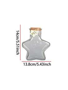 1 lọ ước nguyện Lucky Star có nắp gỗ, lọ thủy tinh trôi, quà tặng ngày lễ, ngôi sao Origami, lọ ước nguyện lưu trữ hình ngũ giác - Nhiều màu - Xem 9