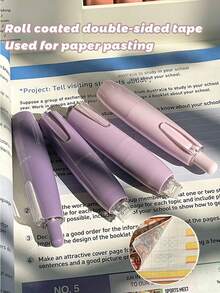 4卷装永久性双面涂层胶带,适用于剪贴簿、工艺品、艺术创作、照片粘贴,光滑洁净,返校必备 - 彩色 - 查看 8