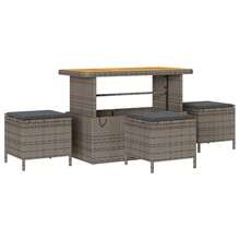 vidaXL 12-Teiliges Gartensofaset Mit Kissen, Grau Poly-Rattan - Grau - Übersicht 7