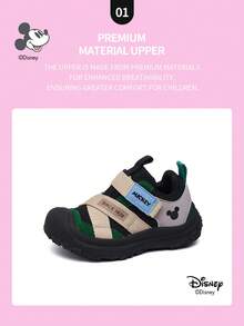 Disney 1 Pair  Collaboration Children's Sneakers, Suitable For Daily Wear, Festivals, Sports, Outdoor Activities, Comfortable, Non-Slip, Breathable (Boys' Sneakers, Boys' Skate Shoes, Children's Sneakers, Girls' Sneakers, Girls' Skate Shoes) - Black - View 3