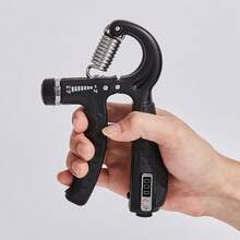 7PCS Grip Strength Trainer Kit, 2 Adjustable Forearm Resistance Grips, Finger Stretchers, Grip Ring, Hand Squeeze Ball, Finger Exercises, User Manual, Suitable For Hand Training, Suitable For Everyone. - Black - View 3
