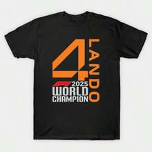 F1 2025 Champion Lando Noris T-Shirt - Black - View 1