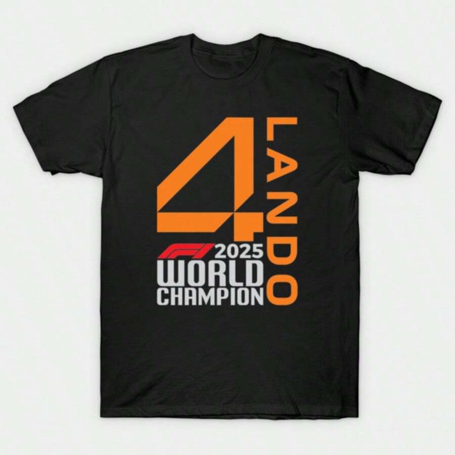 F1 2025 Champion Lando Noris T-Shirt - Black - View 1