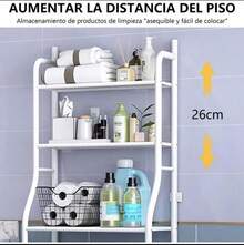Waterproof Toilet Organizer – 3-Tier Toilet Shelf, Freestanding Bathroom Shelf To Save Space - Blanco - Ver 5