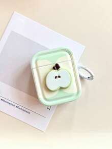 苹果图案苹果绿蓝牙耳机盒，防震防刮耳机盒，兼容苹果1/2/3/4/Pro/Pro2(Nd)/Pro3(Rd) - 綠色 - 查看 6