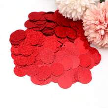 180颗2厘米扁平圆形激光亮片，20毫米/0.79英寸散装亮片，单侧带孔，适用于DIY刺绣、服装、珠宝制作 - 2cm鐳射亮片 - 查看 20