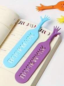 4pcs Creative Four-Finger Bookmark, Cute Notebook Page Clip, Interesting Memo Pad Accessory - Multicolor - View 6