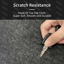 Large Size Gaming Mouse Pad Non-Slip Wool Felt Mousepad Office Desk Mat Protector Table Laptop Cushion Keyboard Mat Premium - Gray - View 2