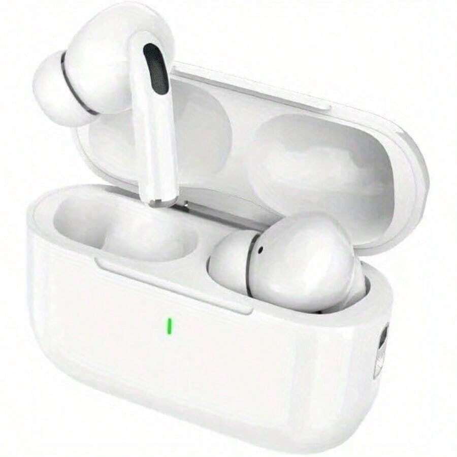 A3 Wireless Earbuds, Compatible With Android/IOS, With Controls And Charging Case, ANC Wireless Earbuds, TWS Wake-Up Earbuds, Wireless In-Ear Smart Earbuds With Microphone And Charging Case. - 白色 - 查看 1