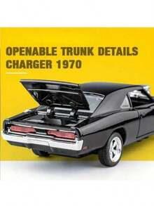 1个道奇汽车模型摆件，合金模型车，多功能，车门可活动开启，生日礼物，圣诞礼物，万圣节礼物，完美礼物，文具，减压球 - 黑色 - 查看 8