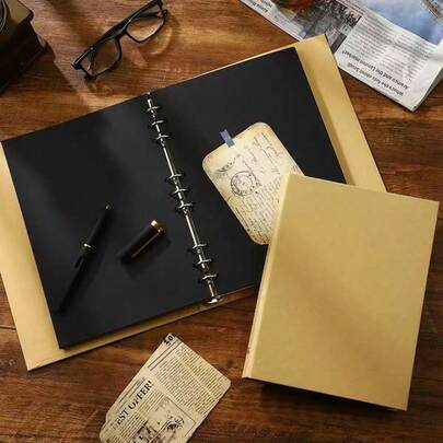 Álbum de fotos de scrapbook DIY, adecuado para aniversario, boda, cumpleaños, álbum de fotos de papel kraft hecho a mano, almacenamiento de fotos de pareja, diario, graduación, regalo de cumpleaños, álbum conmemorativo, libro de visitas