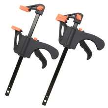 10 件套 10.16 厘米 F 型夹钳 - 快速释放棘轮木工夹钳，金属结构，黑色 - DIY 木工手工具 - 10pcs - 查看 7