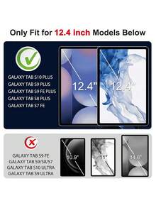 2 Pieces Product. Tempered Glass. Suitable For Screens OfCompatible With SamsungGalaxy Tablets S10+/S9 Plus. Also Applicable To Galaxy Tab S10 Plus/S9 Plus/S9 FE Plus With A 12.4-Inch Screen. Screen Protection Essentials, Applicable To Daily Shield, Office, Home Daily Shield Office Home Pad Screen Protector Pad Accessories Waterproof Shockproof Anti-Fall Scratch Resistant - Clear - View 4