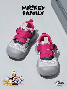 Disney 1 Pair  Collaboration Children's Sneakers, Suitable For Daily Wear, Festivals, Sports, Outdoor Activities, Comfortable, Non-Slip, Breathable (Boys' Sneakers, Boys' Skate Shoes, Children's Sneakers, Girls' Sneakers, Girls' Skate Shoes) - Hot Pink - View 1