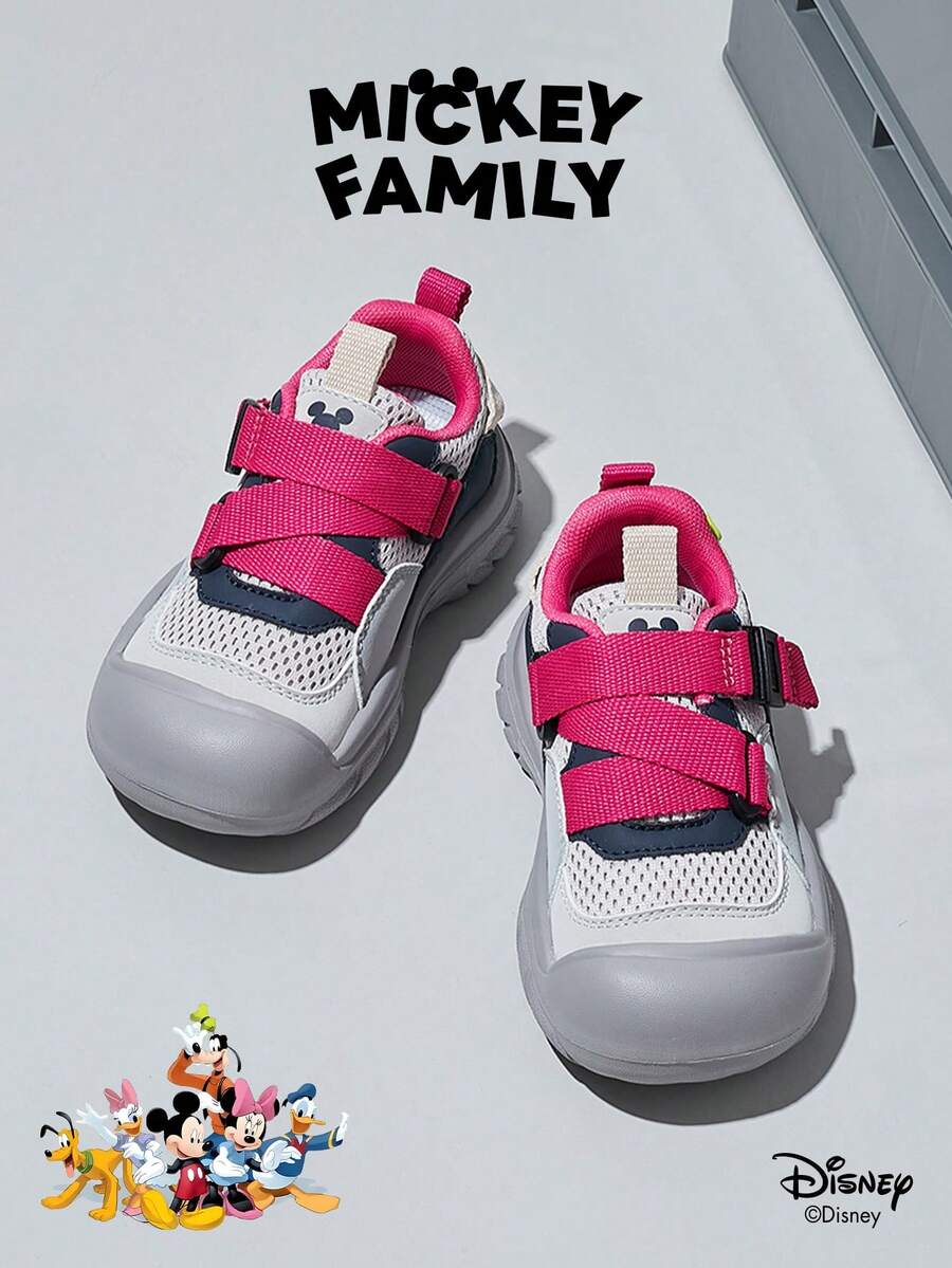 Disney 1 Pair Collaboration Children's Sneakers, Suitable For Daily Wear, Festivals, Sports, Outdoor Activities, Comfortable, Non-Slip, Breathable (Boys' Sneakers, Boys' Skate Shoes, Children's Sneakers, Girls' Sneakers, Girls' Skate Shoes) - Hot Pink - View 1