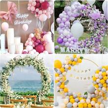 2M Round Hoop Balloon Arch Backdrop Flower Gold Display Stand Frame Wedding Hot - Gold - View 4