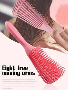 Detangling Brush Suitable For Black Natural Curly Hair, Suitable For 3/4abc Curl Patterns Of Afro-Textured Hair, Quickly And Easily Detangles Dry And Wet Hair, Painless - Multicolor - View 12