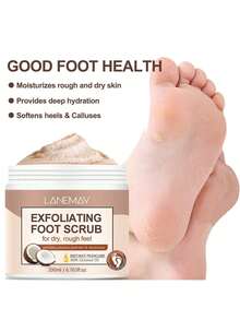 SUMIFANG Foot Scrub Exfoliating Paste, Deep Moisturizing, Removes Calluses And Dead Skin, Makes Feet Softer And Smoother. Also Helps Soften Dry, Peeling, Dehydrated And Rough Skin. The Scrubbing Texture Of The Exfoliating Paste Can Remove Dead Skin On The Feet. - Coffee - View 3