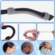 22pzs Sujetador de Lentes,Incluir 4 Cordón para Lentes Nylon y 18 Pares Accesorios para Antideslizante,Retenedores de Lente Silicona de Alta Elasticidad,Correa para Gafas,41153816 - Multicolor - Ver 6