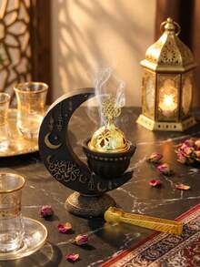 1件/套斋月高级树脂香炉，阿拉伯风格香薰机，适用于家居装饰、办公室装饰、婚礼装饰、客厅装饰、斋月装饰香炉、家居装饰、房间装饰、派对和节日装饰 - 星星、月亮、灯笼、斋月用品、斋月用途、斋月礼物、开斋节礼物、斋月灯笼、斋月反思、斋月、斋月分发、斋月吉祥、斋月灯笼、斋月、斋月装饰、斋月装饰品、斋月 - 彩色 - 查看 5