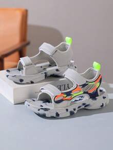 Boys' Sandals, Children's Summer Shoes, Big Kids' Breathable Casual Beach Shoes, Lightweight Student Sandals - Grey - View 6