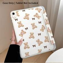 可爱小熊元素蝴蝶结亚克力平板保护套，兼容华为Matepad SE 11/Matepad 11/Matepad Pro 11英寸、12.2英寸/Matepad Air 12英寸，荣耀平板8/9/10，荣耀GT 11.5英寸/X7/X8A/X9/X8Pro/X9Pro/V9/V8 Pro，苹果第十代/11 2025 (A16)，A9/A9+/A11/S11/S10 FE，春季礼物 - 彩色 - 查看 2