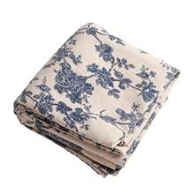 jjytMantel de Lino de Algo Azul Floral Pastoral Mantel Rectangular Mantel de Mesa de Centro de Estilo rustico para  Camping Comedor Inter y Exter 59x39 pulgadas/150x100Mesa de centro exterior - 150x100cm - Ver 6