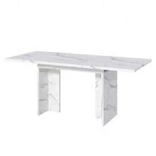 Dining Tables - White Marble + MDF - View 7