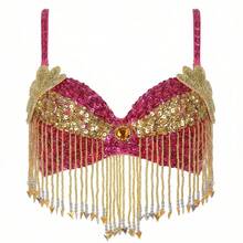 Bộ trang phục đính sequin tua rua thủ công 1 món, thích hợp cho múa bụng, ca hát, phong cách đường phố hở lưng, hộp đêm, phong cách boho, phong cách cổ điển, phù hợp cho lễ hội, tiệc tùng, cuộc sống về đêm, trang phục đi biển, trang phục và phụ kiện du lịch. - Nhiều màu - Xem 11