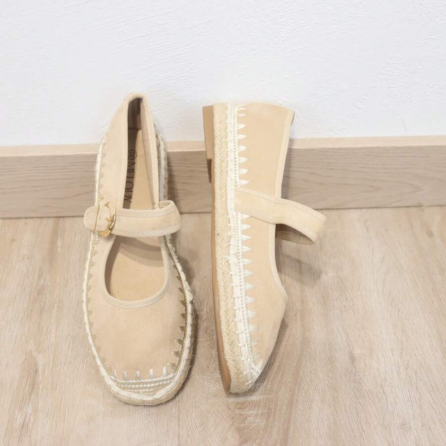 angelica Women Flat Sandals - 米色 - 查看 1