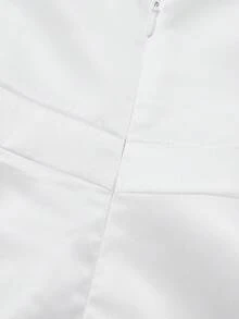 QUNGIGU 女士复古法式白色迷你连衣裙，经典修身短款派对礼服，复古优雅夏季度假约会鸡尾酒会礼服 - 白色 - 查看 7