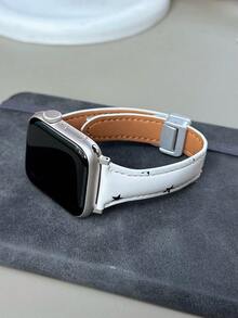 1条荔枝纹理硅胶磁吸表带 - 兼容 49mm 46mm 45mm 44mm 42mm 41mm 40mm 38mm，透气硅胶表带，磁吸式表扣，适合女性，适用于 Ultra/Ultra 2/10/9/8/7/6/SE/5/4/3/2/1系列。 - 彩色 - 查看 4