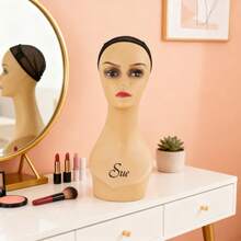 18" Lifelike Mannequin Head For Wigs – Female Display Stand With T-Pins - 預設 - 查看 2