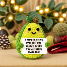 4pcs/Set Handmade Crochet Desktop Decor Ornaments, Funny 2-Legged Frog, Alien, Avocado, Sunflower, Turtle Plush Dolls, Cute Shapes, Great Gifts For Best Friends, Birthday, Sisters, Moms, Grandmas, Coworkers, Family, Keychains, Christmas, Valentine's Day, Thanksgiving, Home Decor, Small Gifts, Souvenirs - Multicolor - View 14