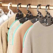 1pc Lazy Spring Retractable Clothes Hanger, Foldable Household Anti-Slip Wide-Shoulder Traceless Clothes Drying Rack, Storage Wonder, Clothes Hanger - Multicolor - View 6