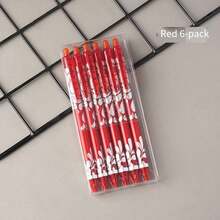 可爱卡通人物按动式圆珠笔，0.5mm创意蓝色中性笔，学生书写笔，可擦墨水笔，文具用品 - 長方形 - 查看 3