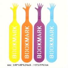 4pcs Creative Four-Finger Bookmark, Cute Notebook Page Clip, Interesting Memo Pad Accessory - Multicolor - View 8
