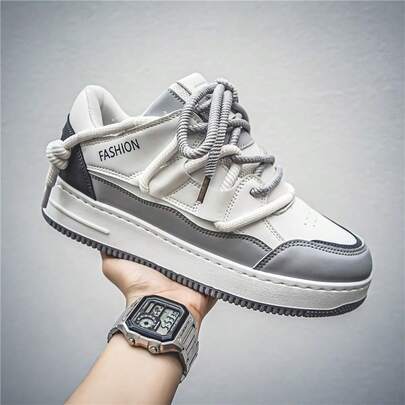 简约纯色休闲系带男鞋，适合户外、健身房、居家、办公等各种场合，四季皆宜。