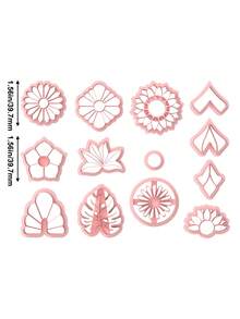 Boho Tropical Plants Polymer Clay Cutters, Plants Shape Clay Cutters For DIY Jewelry Making And Earring Making, Plastic Jewelry Design Earring Mold, No Power Supply Needed - Clay Cutters - View 13