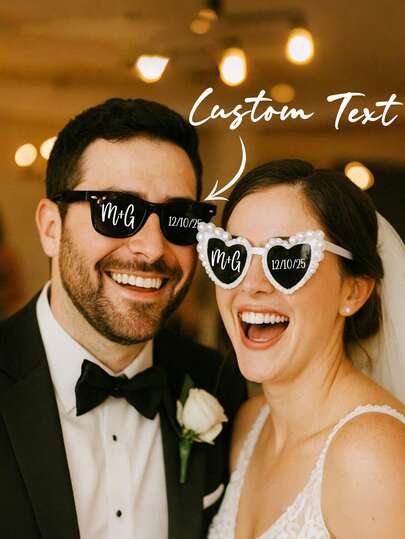 Custom Bachelorette Party Fashion Glasses - Bridesmaid Gifts & Bridal Party Supplies. Featuring Heart And Dog Designs; Sweet, Cute, And Colorful. Millennial-Style, And Unisex. Casual, Hipster-Chic, Customizable, And Personalized. Perfect Gifts For Him, Her, Boyfriends, Girlfriends, Family, Grandparents, And Youth. Ideal For Anniversaries, Birthdays, Weddings, Graduations, Housewarmings, And Beach Outings.