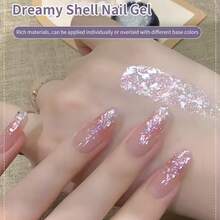 MIANEL 10毫升冬季蓝白闪粉凝胶指甲油 2026新款浅粉色美甲蓝色美甲白色美甲细闪指甲油情人节美甲礼物送给女孩美甲沙龙专用美甲用品美甲 - 彩色 - 查看 4