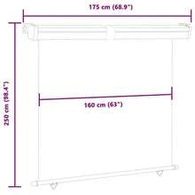 vidaXL Balkon-Seitenmarkise 175x250 cm Creme - A - Visualizzare 10