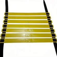 Escada De Agilidade Treino Funcional  Futebol 7 Degraus Ajustável 3 Metros - Amarelo - Visão 6