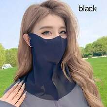 1 Women's Summer Breathable Full-Face Mask With Neck Protection & Attached Sun Hat, Great For Summer Travel - Grey - View 4
