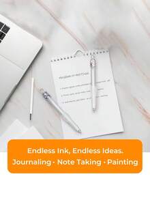 黑色墨水，书写流畅，可伸缩圆珠笔，软握笔杆，速干凝胶笔，适合日记、万圣节、圣诞节等场合，可爱又实用，男女通用。 - 多色 - 查看 8