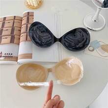 Strapless Adhesive Bra, Concealed, Sexy Silicone Breast Stickers For Women, Push-Up Style, Wedding Dress Styling. - Màu be - Xem 7