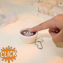 1PC Cute 3D Coffee Cup Shaped Click Fidget Keychain, Portable Button Clicker Toy For Stress & Anxiety Relief, Focus Helper, Fun Bag Charm & Key Ring, Desktop Ornament, Suitable For School Office Home Travel, Holiday Small Gift, Decorative Little Present - Nhiều màu - Xem 8