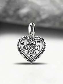 1pc Minimalist Unique 925 Sterling Silver Resin Heart Pendant, DIY Necklace, Delicate Jewelry Gift Suitable For Women And Men - Set 1 - View 9